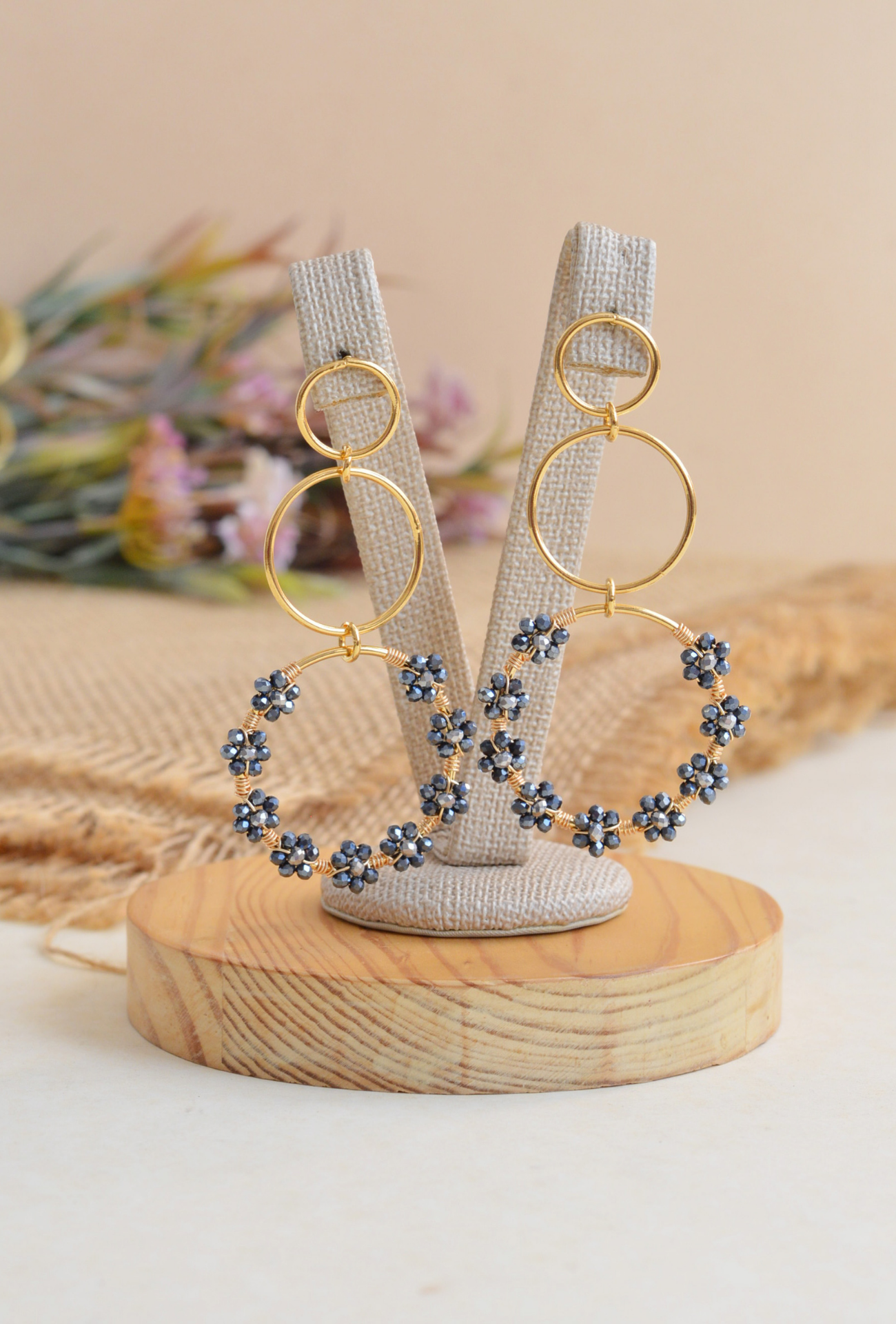 Hand made earrings | Beaded seed bead colorful handmade classy earrings