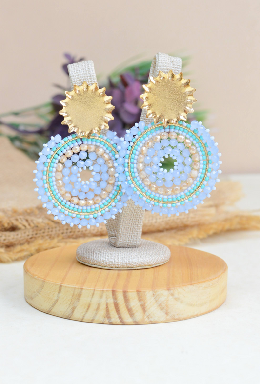 Hand made earrings | Beaded seed bead colorful handmade classy earrings