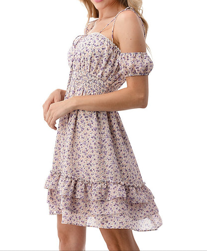 Lavender Floral Dress