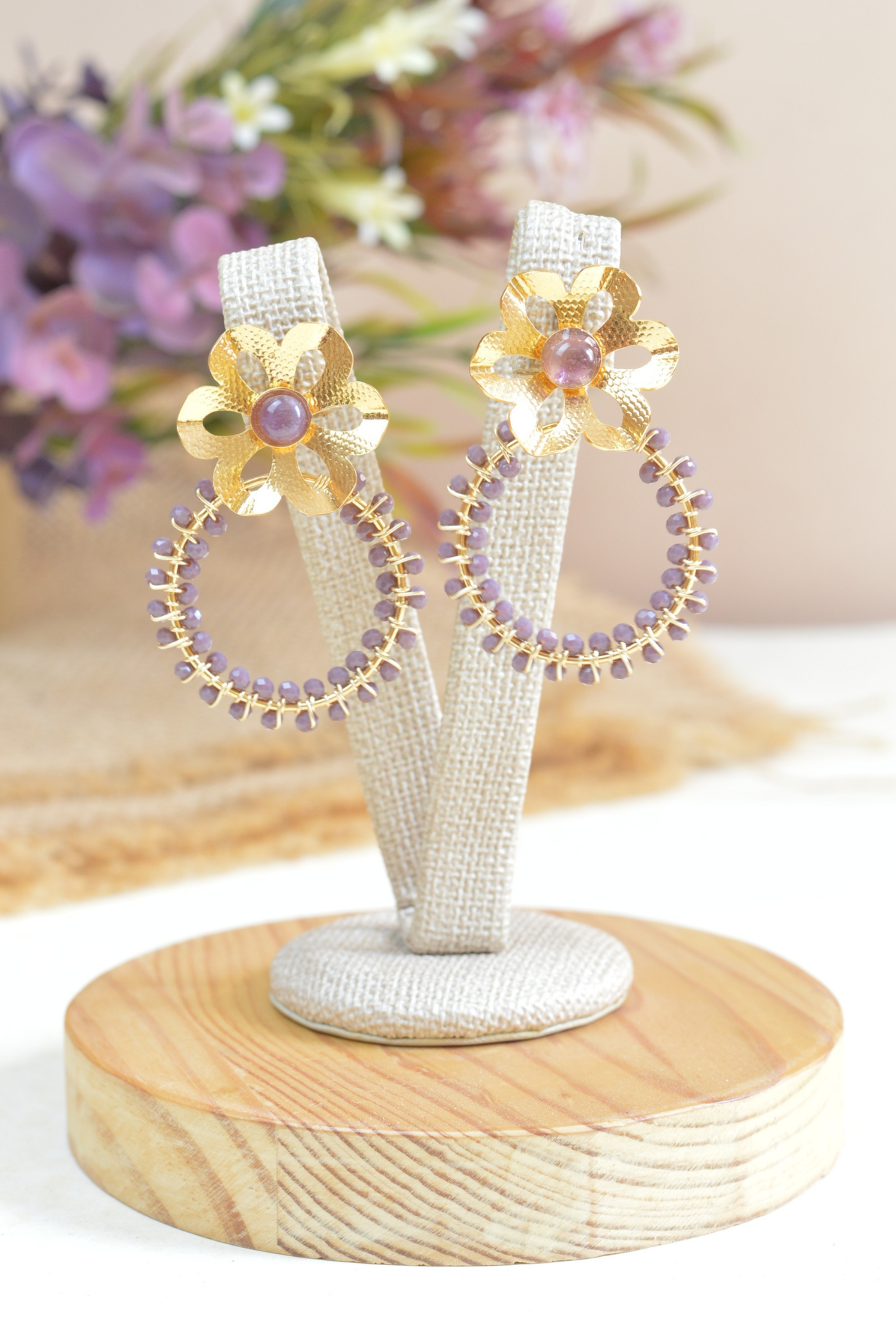 Hand made earrings | Beaded seed bead colorful handmade classy earrings