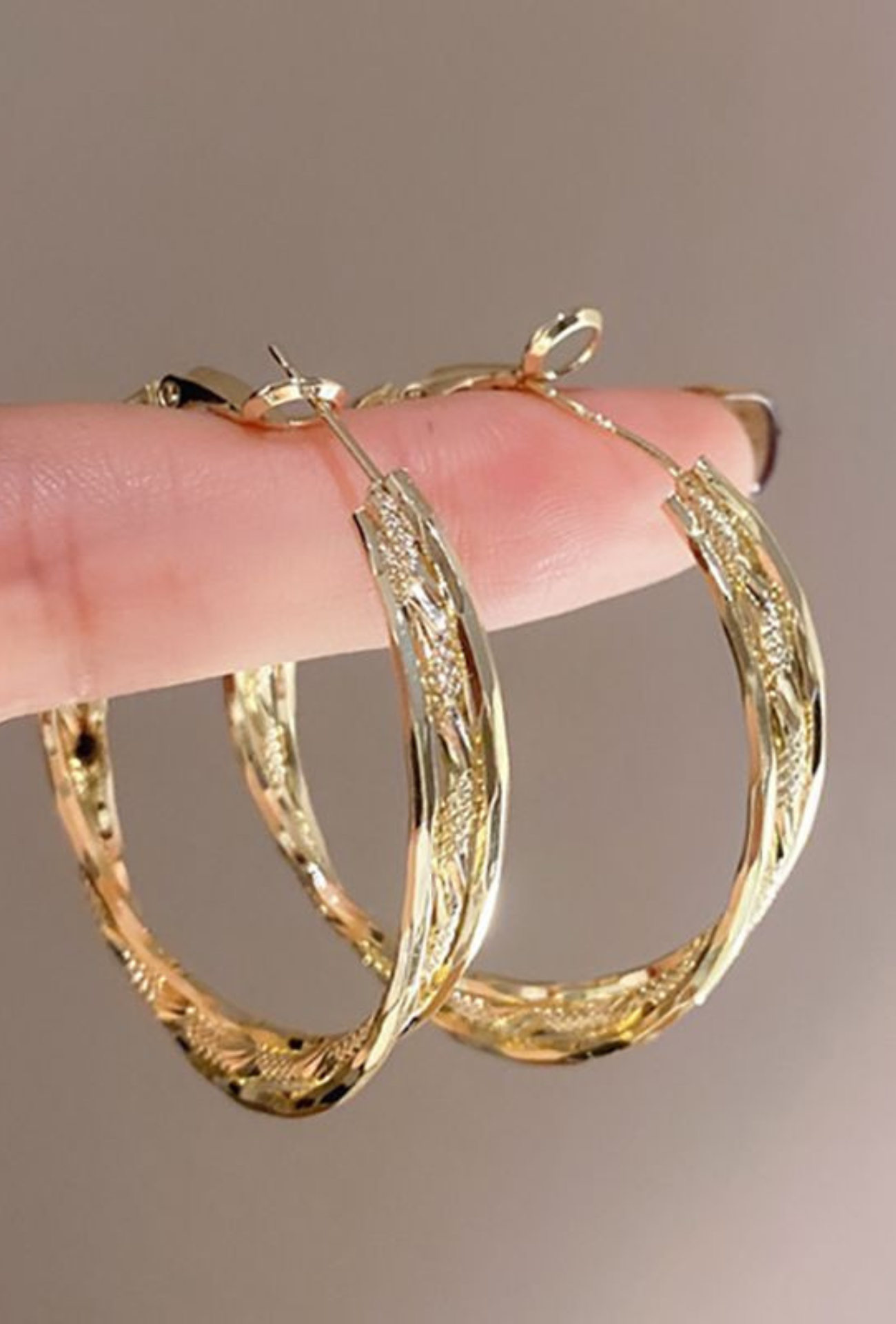 Elegant Classic Large Hoop Earrings