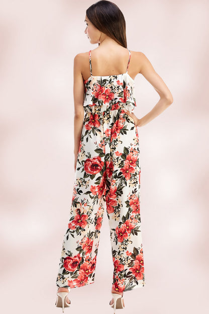 Floral Halter Neck Jumpsuit